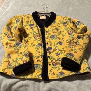 April Cornell Yellow Floral Jacket